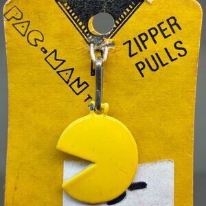 Vintage Original 1980 Midway Pac-Man Zipper Pull Vintage Videogame Arcade NEW